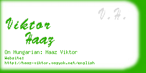 viktor haaz business card